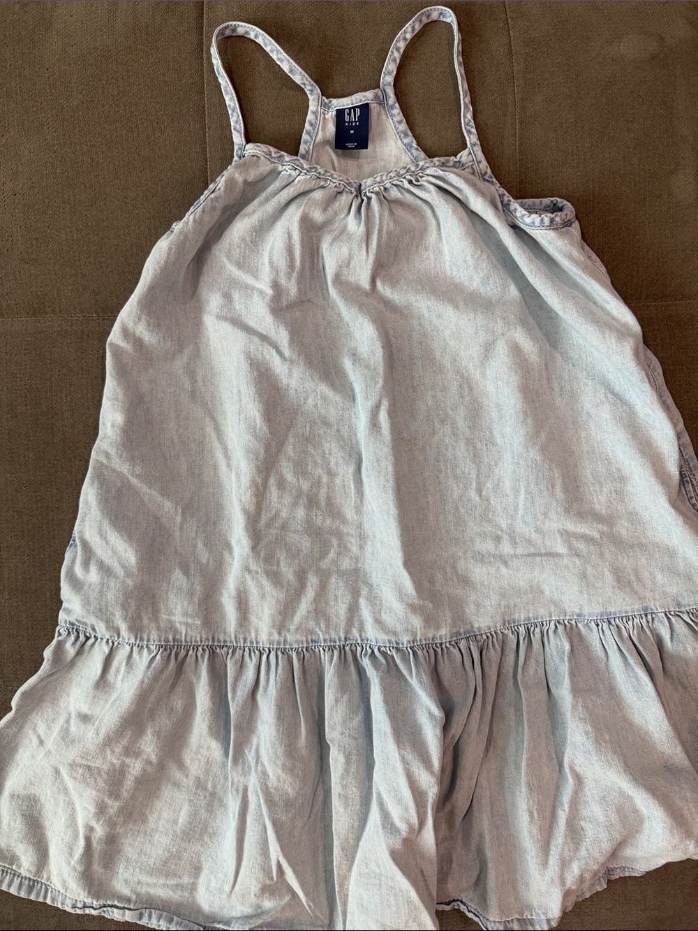 GAP Light Blue Chambray Ruffle Sundress